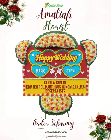 Papan Bunga Pernikahan Gumukmas